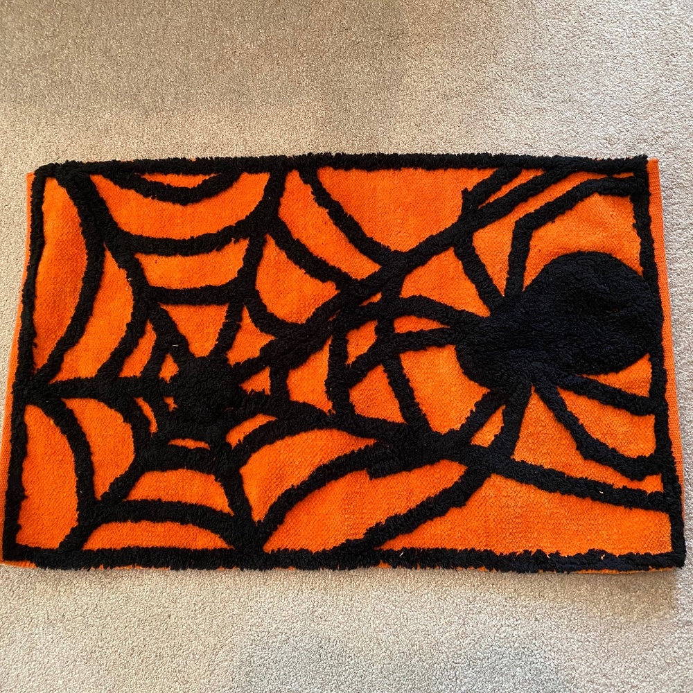 Target Halloween Rug Spider and Web